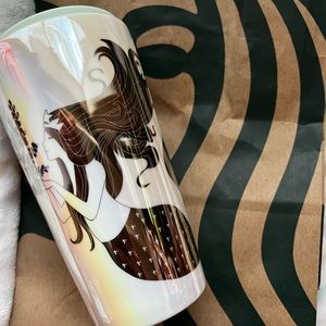 Iridescent Siren Starbucks Ceramic Travel Tumbler